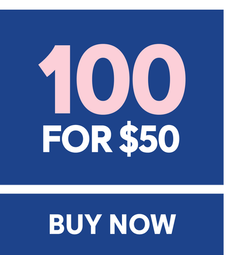 100 for $50