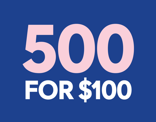 500 for $100